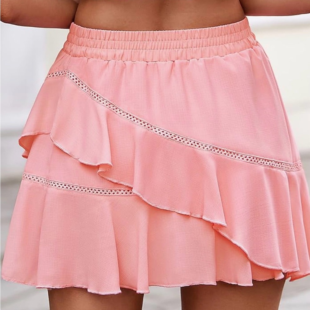 Pink Ruffle Skirt like new size medium - Picture 7 of 10